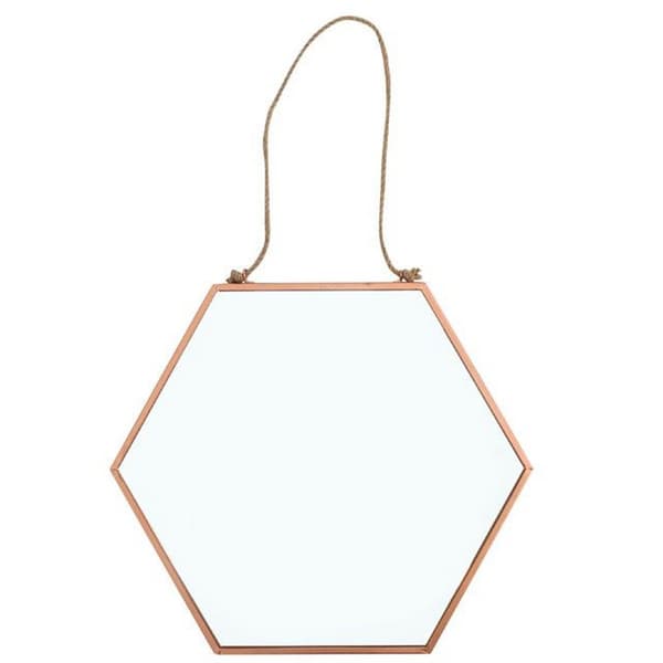 Something Different Geometrisk spejl Copper Small