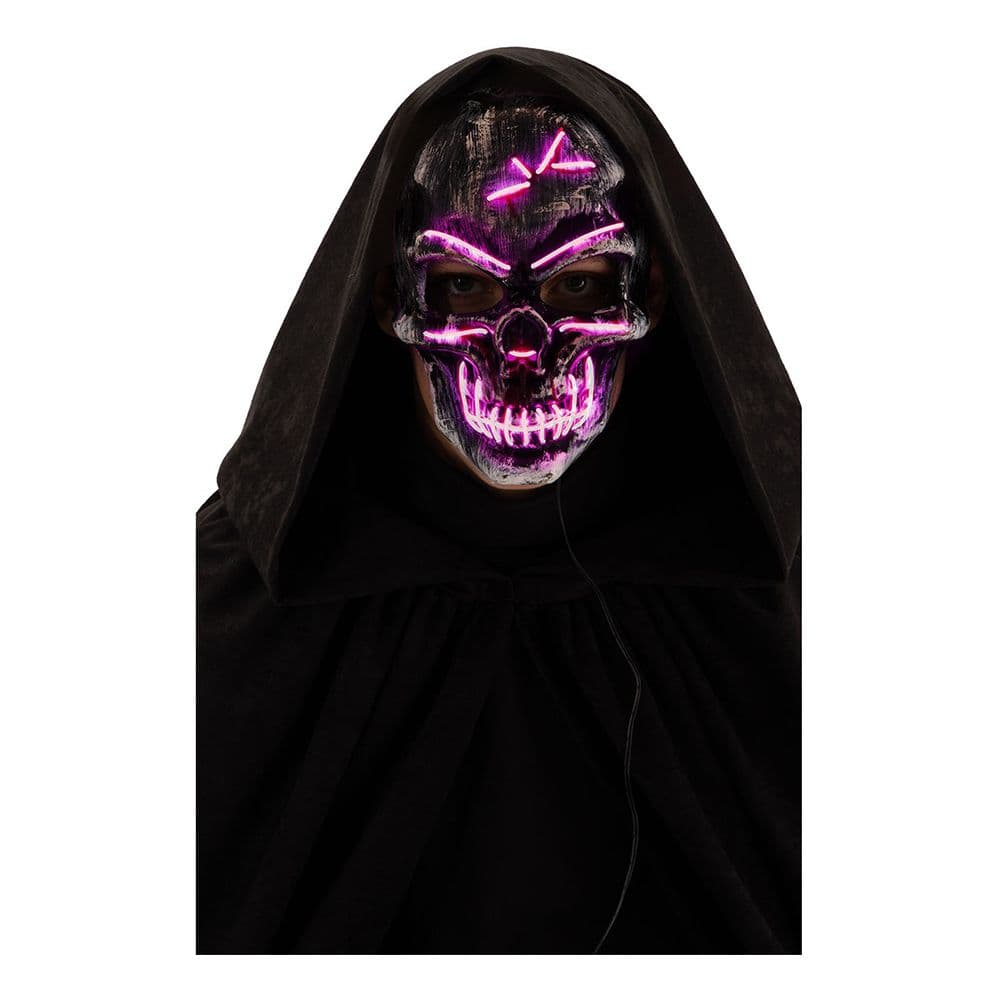 El Wire Skull Man LED Maske