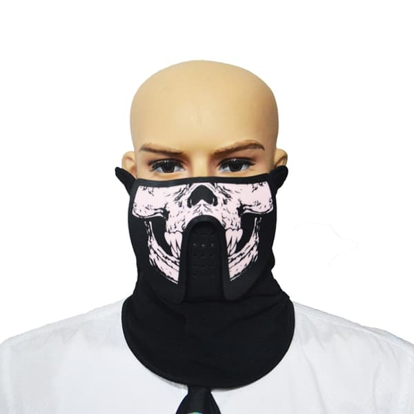 Halloweenmask LED Cold Light Terror Röststyrning