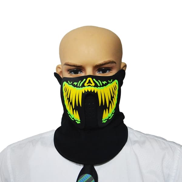 Halloweenmask LED Cold Light Terror Röststyrning