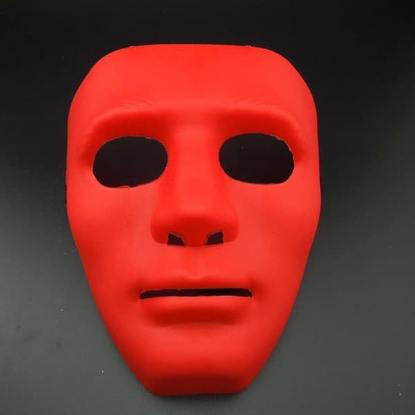 Helfärgad Halloweenmask Röd
