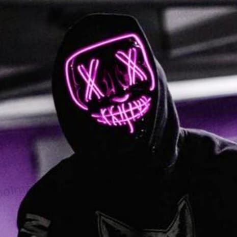 El Wire Purge LED Mask Lila