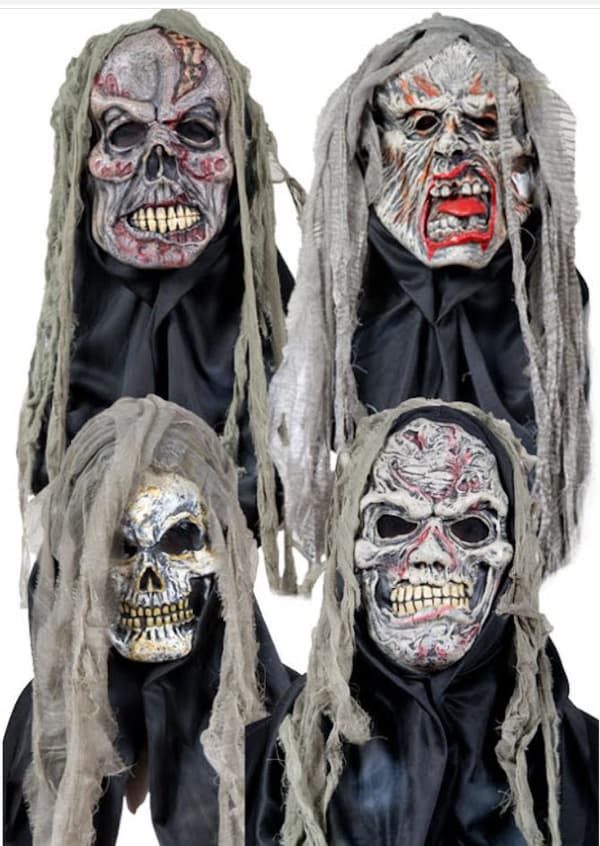 Spökmask med trasor 4 olika sorter