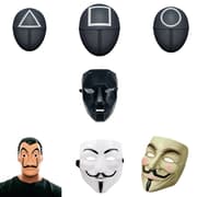 Halloween -pakke Flere forskellige masker Halloween