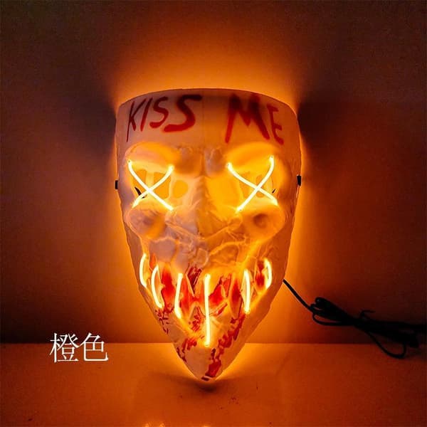 LED Mask 2 pack inkl batterier - halloween