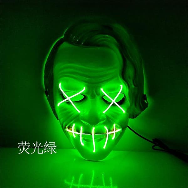 LED Mask 2 pack inkl batterier - halloween