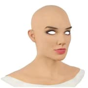 Voksen Latex Halloween Full face Relativ Kvinde latex hovedbetræk, spoof sjov maske, skræmmende hovedbeklædning hel ansigt