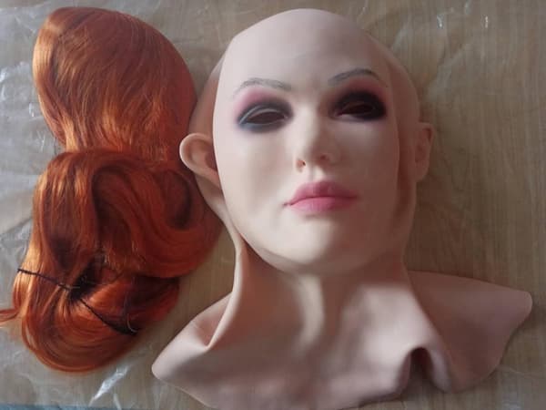 Vanessa Hovedmaske Til Crossdresser Drag Queen Transgender Realistisk Blød Silikone Kvindemaske til Masquerade Halloween Maske 6G