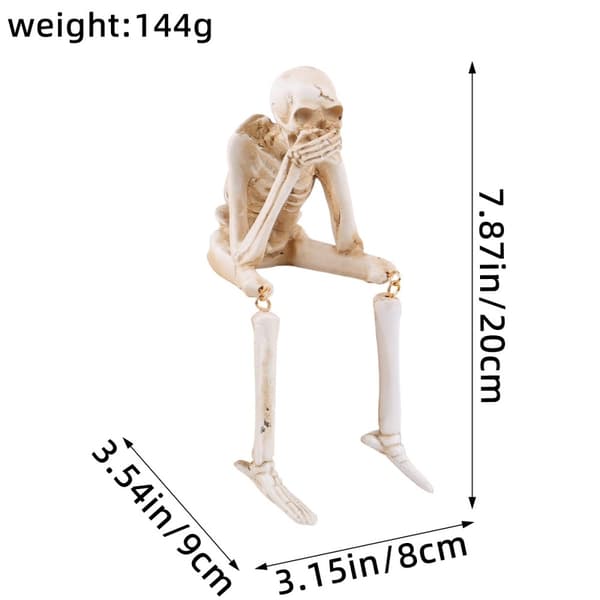 Halloween skelettfigur Spooky Skull Dekoration Fest Spökhus - Say No Evil