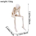 Miniatyrbild 6 av 9: Halloween skelettfigur Spooky Skull Dekoration Fest Spökhus - See No Evil