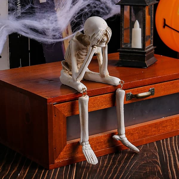 Halloween skelettfigur Spooky Skull Dekoration Fest Spökhus - See No Evil