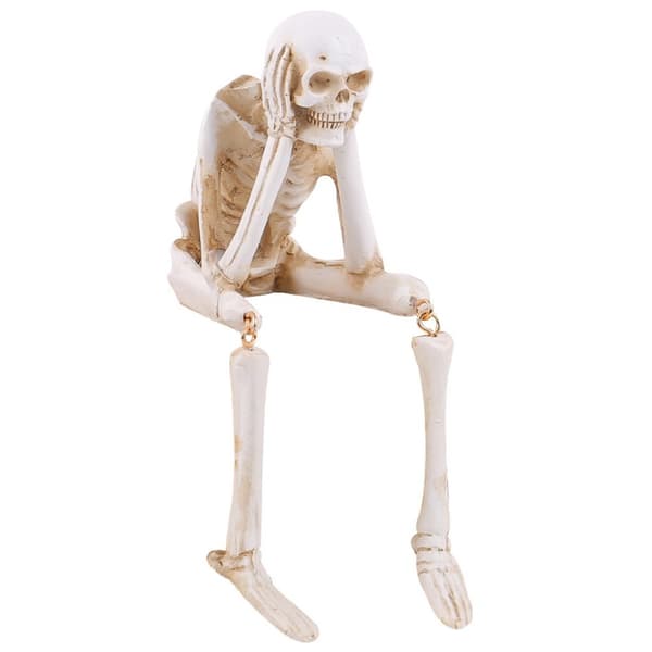 Halloween skelet figur Spooky Skull Dekoration Party Haunted - Hear No Evil