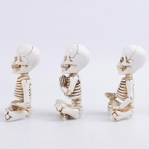 3 ST Halloween Spooky Skräckprydnad Skrämmande Dekoration Fest Skelettfigurer