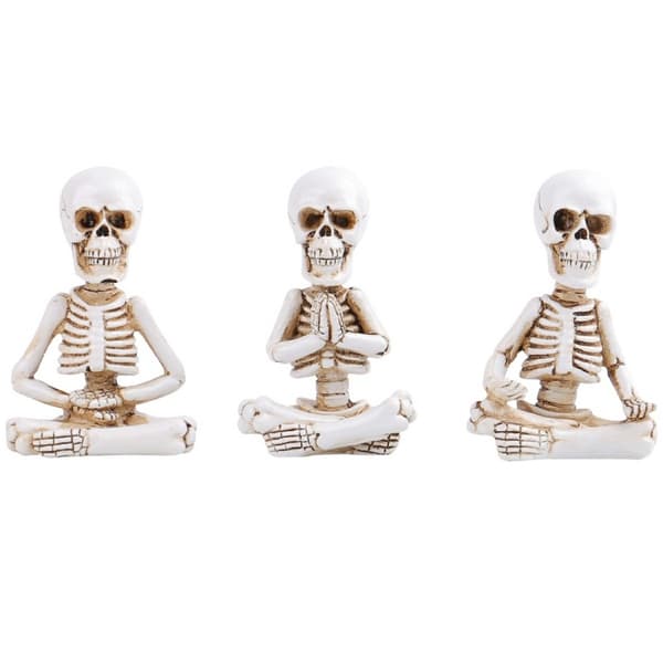 3 STK Halloween Uhyggelig Horror Ornament Skræmmende dekoration Skeletfigurer