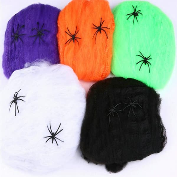 Halloween - Edderkoppnett / Edderkoppnett med 2 edderkopper