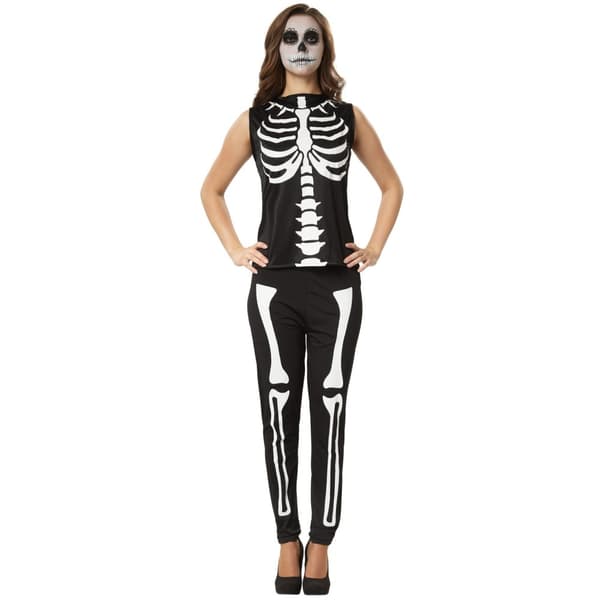 Uhyggelig Skull Lady kostume