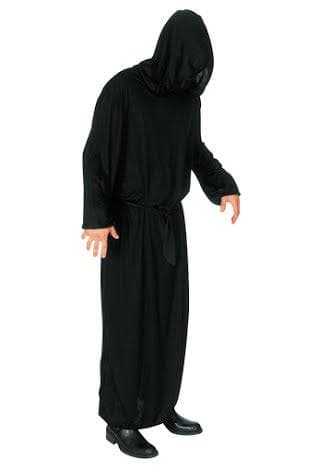 Svart Dräkt Kåpa Halloween Maskeradkläder