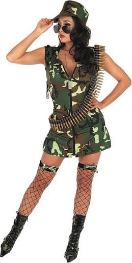 Sexig arme klänning Grön L