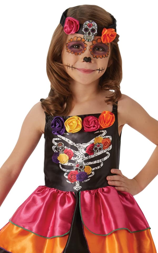 Skjelettkjole 122/128 cl (7-8 år) halloween kjole heks