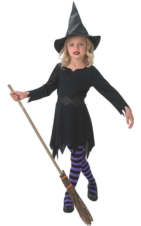 Heksekjole 110/116 cl (5-6 år) halloween kjole heks