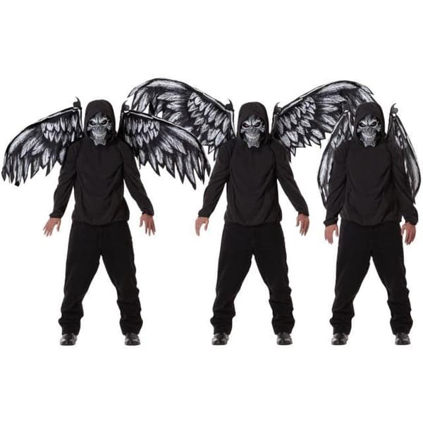 Dödsängel mask och vingar Maskerad Halloween