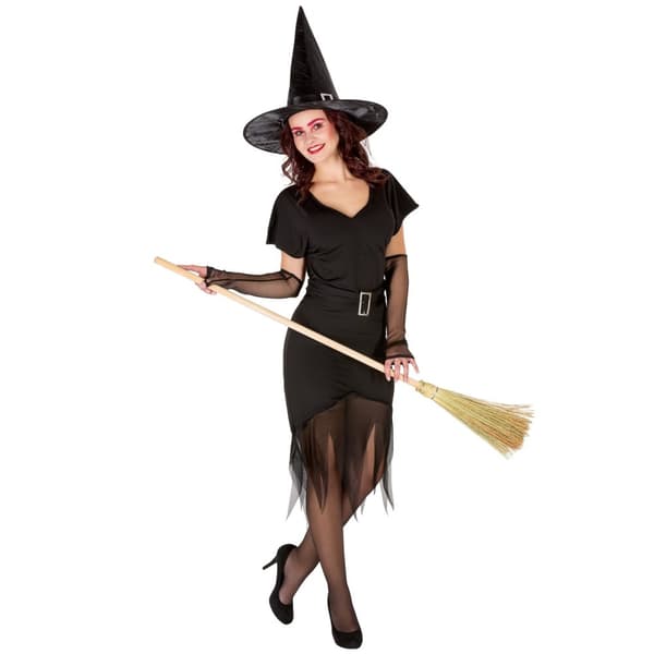 Sort heks kostume Sort XL