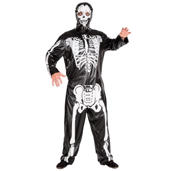 Skelet Halloweenkostume mand