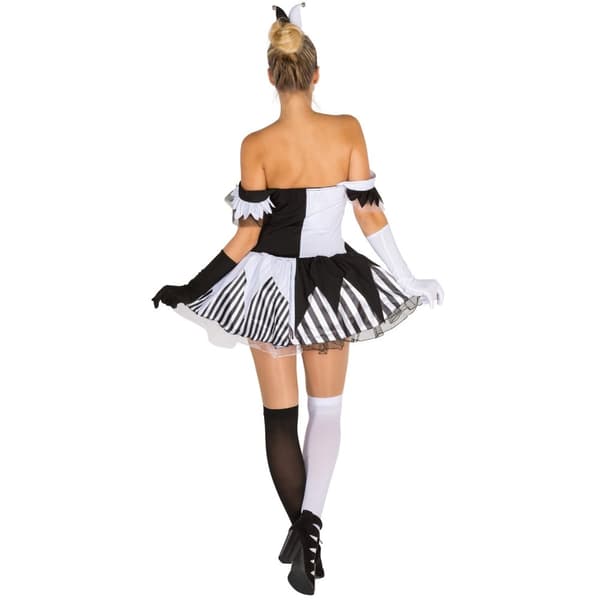 Sort-hvid skelet halloweenkostume