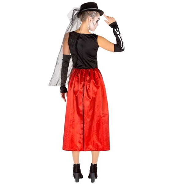 Skelet med tophat Halloweenkostume