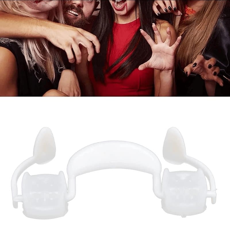 Infällbara Vampyrtänder till Halloween - Vampire Fangs