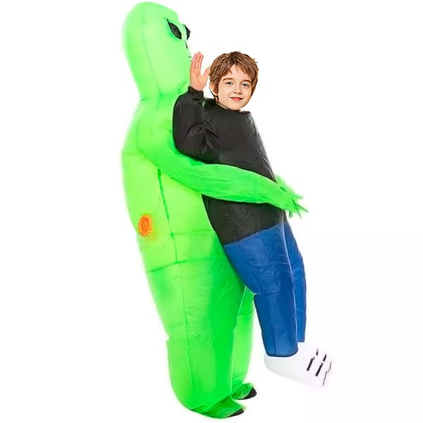 Oppustelig Alien kostume - Kids