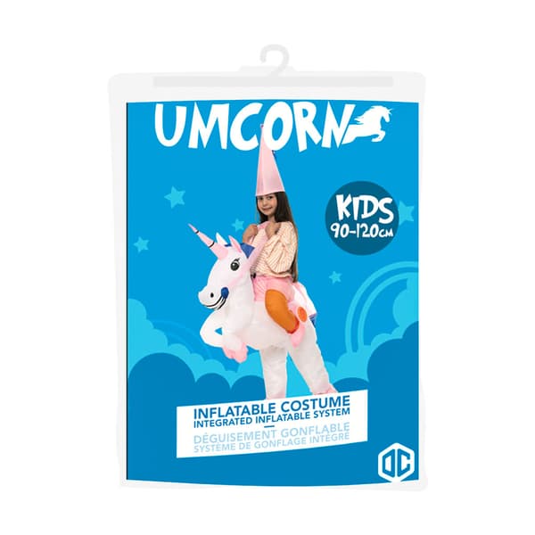 Puhallettava Unicorn Naamiaisasu - Kids
