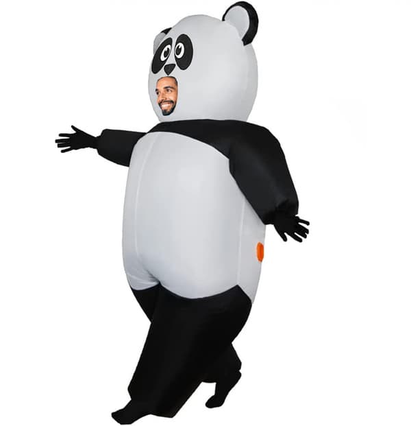 Puhallettava Panda Naamiaisasu
