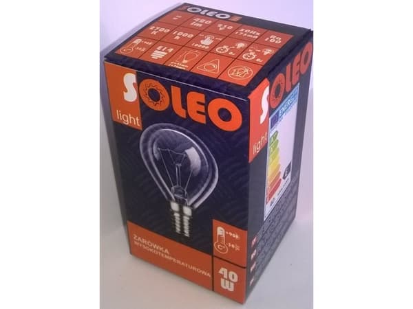Helios Soleo høytemperaturpære 40W P45 E14 230V (WST-2630)