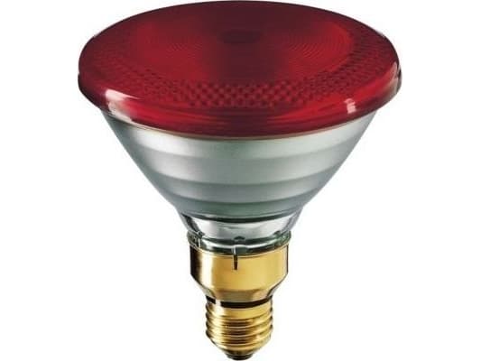 Philips PAR38 E27 175W IR-värmelampa, röd