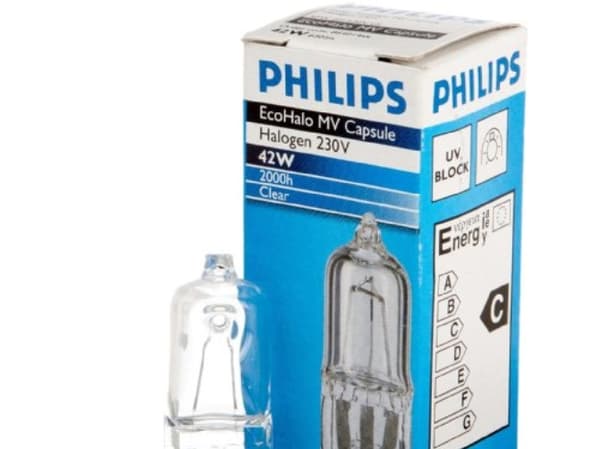 Philips Clickline - Halogenglödlampa - form: T13 - klar finish - G9 - 42 W - klass G - vitt ljus - 2800 K