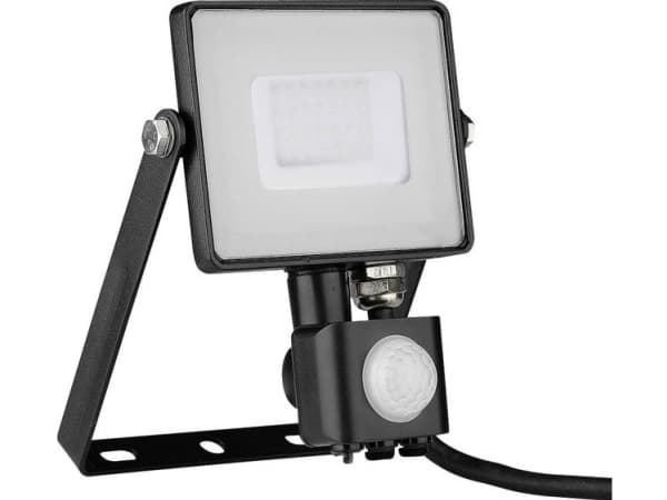 V-TAC LED-projektør med bevægelsessensor 30W 3000K 2400lm