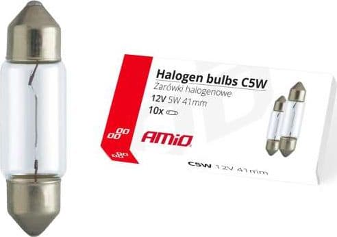AMiO Halogenpærer c5w festoon 41mm 12v 10stk.