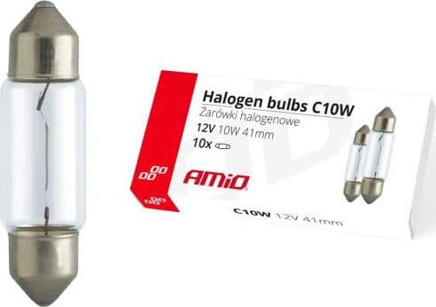 AMiO Halogenpærer c10w festong 41mm 12v 10stk.