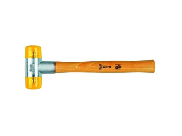 Wera 05000005001, Dødslagshammer, Plast, Tre, Brun, Gull, Sølv, 25 cm, 76 mm