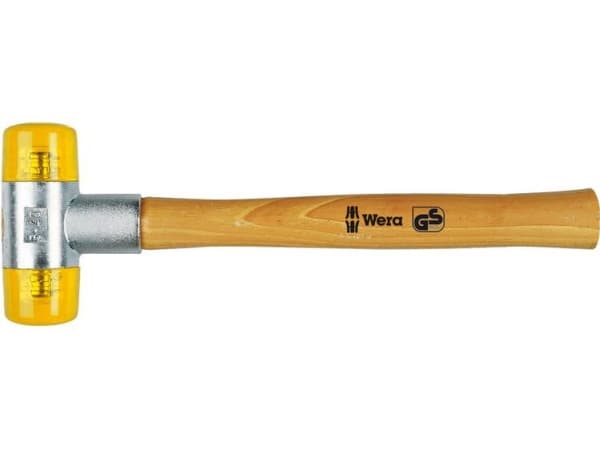 Wera 05000005001, Dødslagshammer, Plast, Tre, Brun, Gull, Sølv, 25 cm, 76 mm