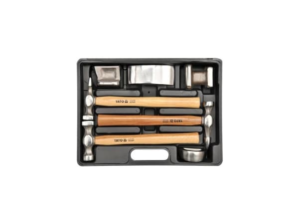 Yato YT-4590, hiiliteräs, puu, kromi, puu, 4,9 kg, 7 kpl
