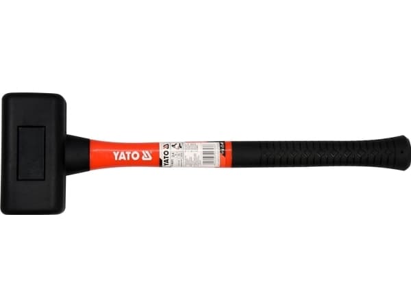 Yato YT-46270, Recoilless hammer, Gummi, Glasfibrer, Svart, Orange, 490 mm, 2,4 kg