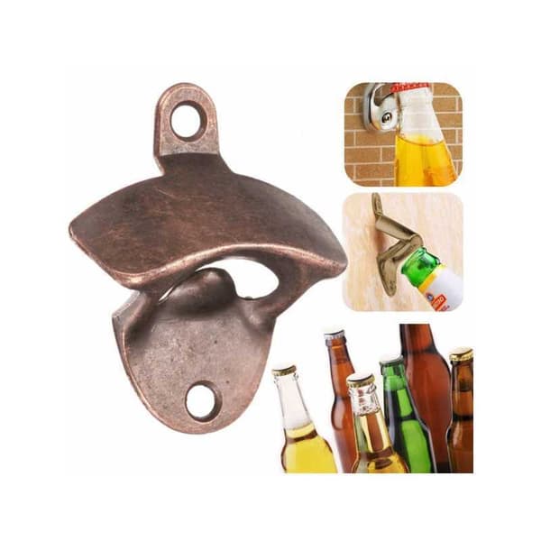 Vintage Kapsylöppnare till väggen - Bronze / Silver / Svart