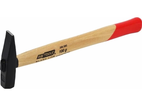 AWTools AWTOOLS ENGINEERS 'HAMMER 0,1 kg WOODEN HANDLE BLACK LINE AW32031BL