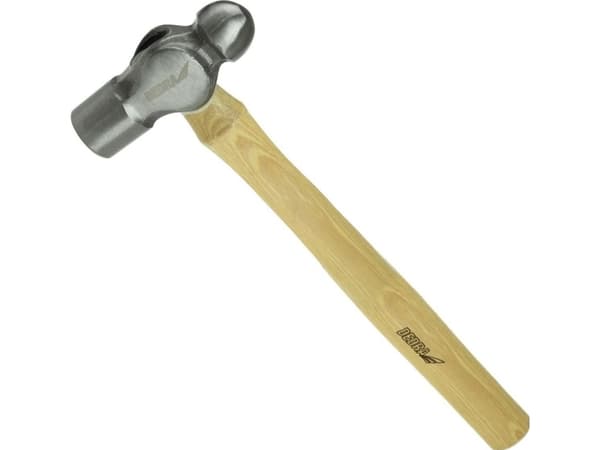 Dedra plåtslagarhammare 900g, metallyta, hickoryskaft