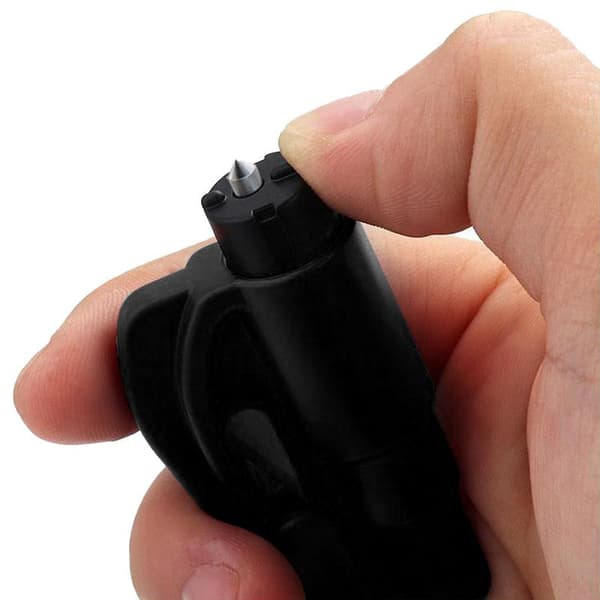 Mini Nødhammere med Kniv - Sort