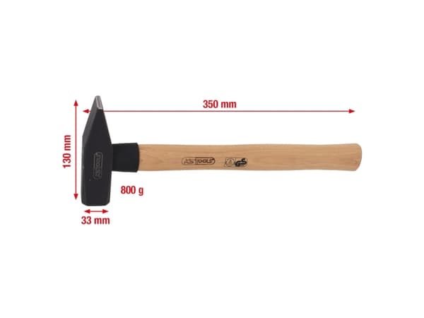 KS Tools 142.1380, Konepajavasara, Terästä, Puu, 35 cm, 920 g, 800 g