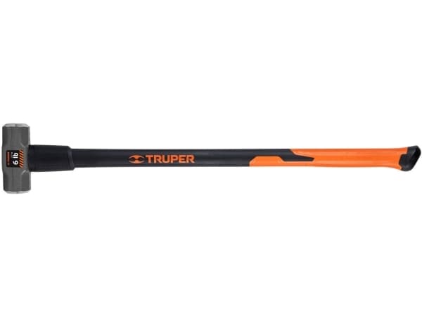Kahdeksankulmainen kaksipäinen vasara. 91 cm pitkä, paino 2700 g. Truper® lasikuitukahva