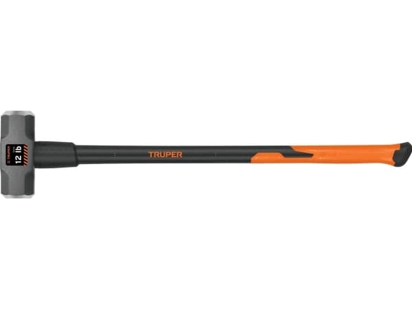 Vasara, jossa on lasikuituinen varsi. 91 cm pitkä, 5500 g. Jyrsityt päät. Truper® Heavy-Duty Tool